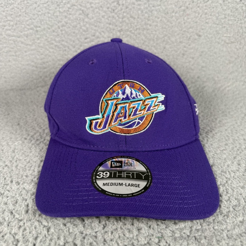 Utah Jazz New Era Cap Hat NBA Basketball 39Thirty Medium Large Purple Logo Merch